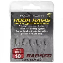 Korum Quickstop Am Haarvorfach, Widerhaken -Korum Verkäufe korum barbed hook hairs with quickstops 1.jpg